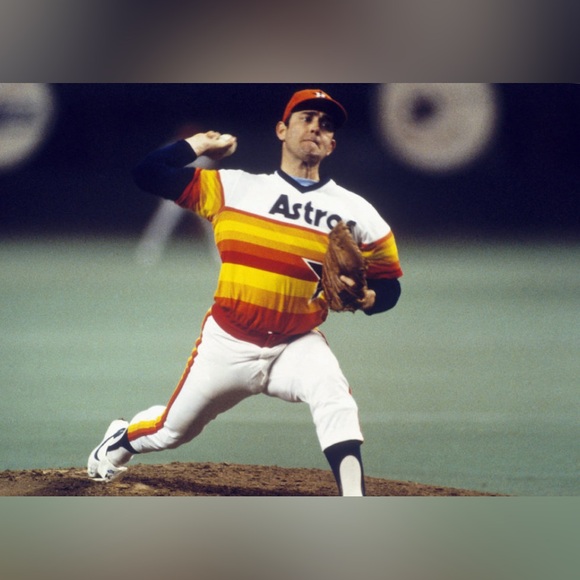 Majestic Authentic Houston Astros Nolan Ryan Retro Throwback Jersey Men’s Sz: M - Picture 3 of 8